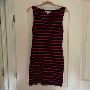 Banana Republic striped navy and red dress